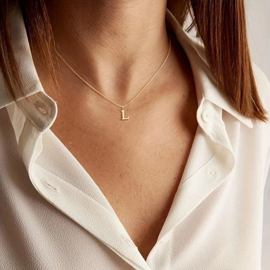 A-Z Initial Necklace 18K Gold Plated Necklace