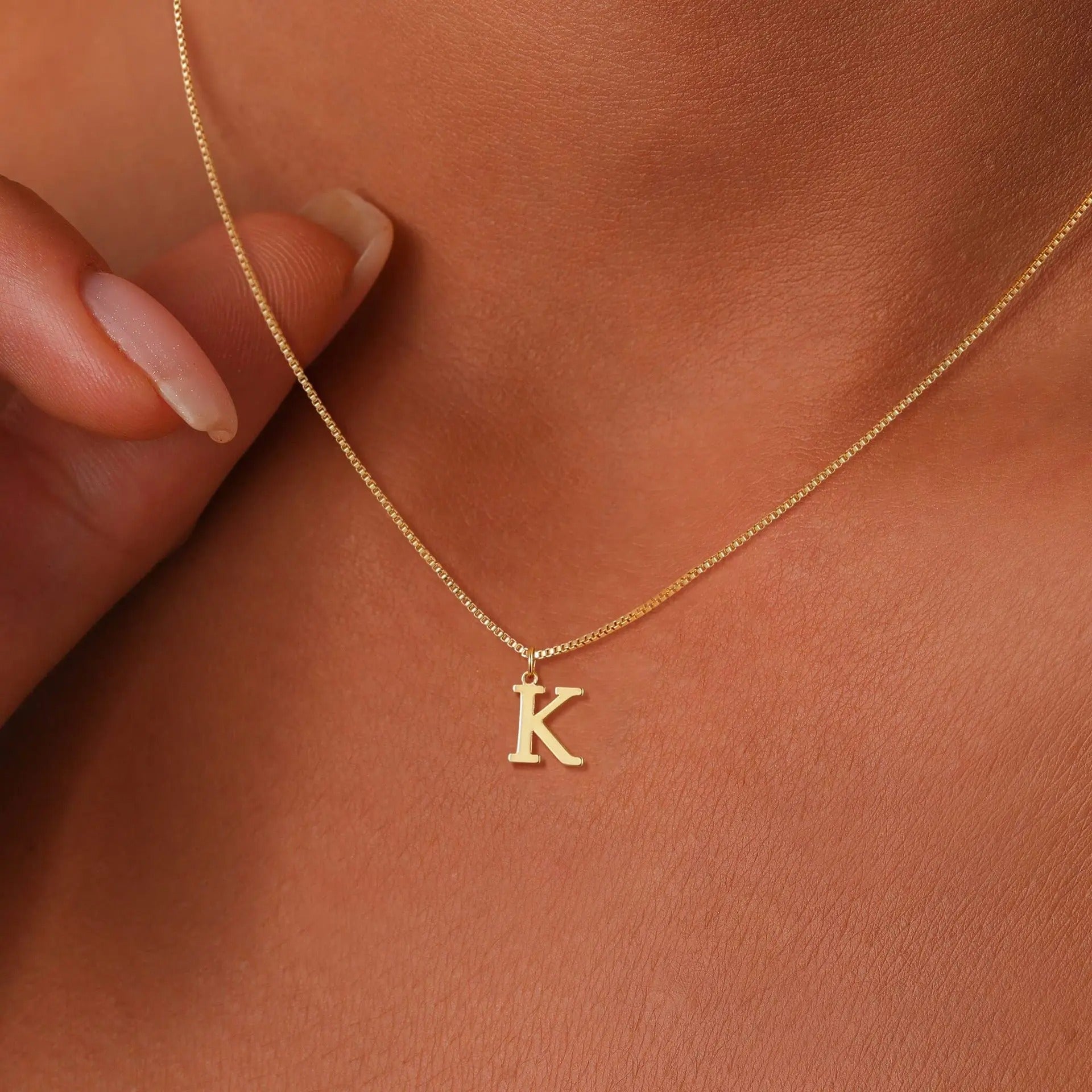 A-Z Initial Necklace 18K Gold Plated Necklace