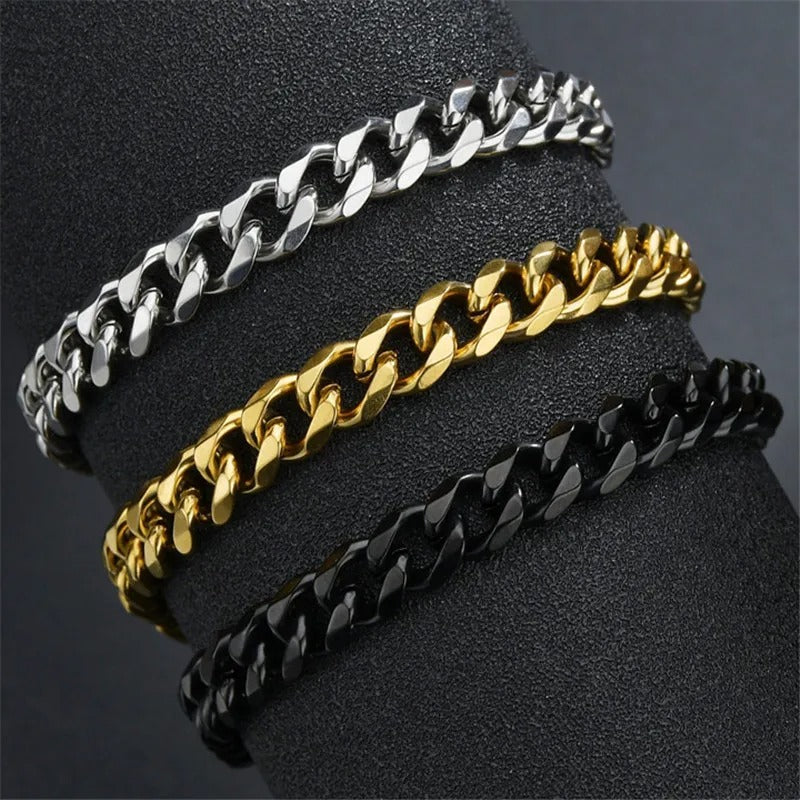 Fashion Stainless Steel Curb Cuban Chain Bracelet