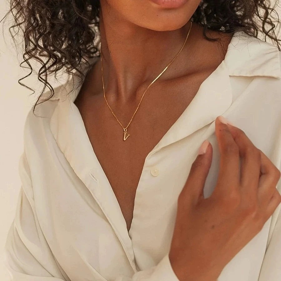 A-Z Initial Necklace 18K Gold Plated Necklace