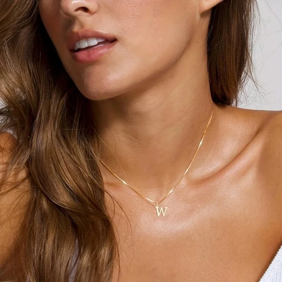A-Z Initial Necklace 18K Gold Plated Necklace